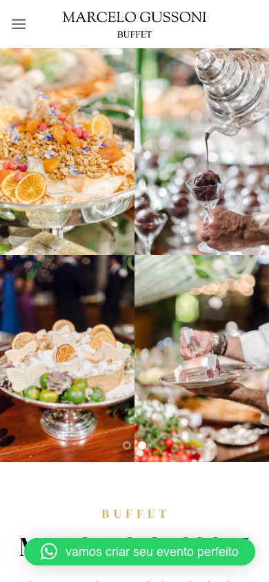 Site da Gussoni Gastronomia no celular