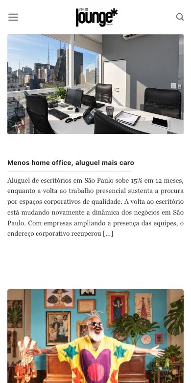 Revista Lounge no celular