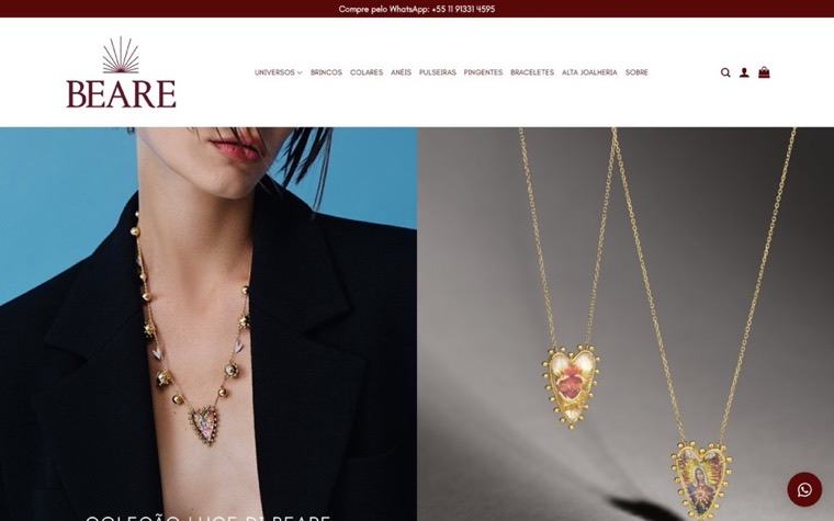 Site da Beare Gioielli criado pela gCampaner
