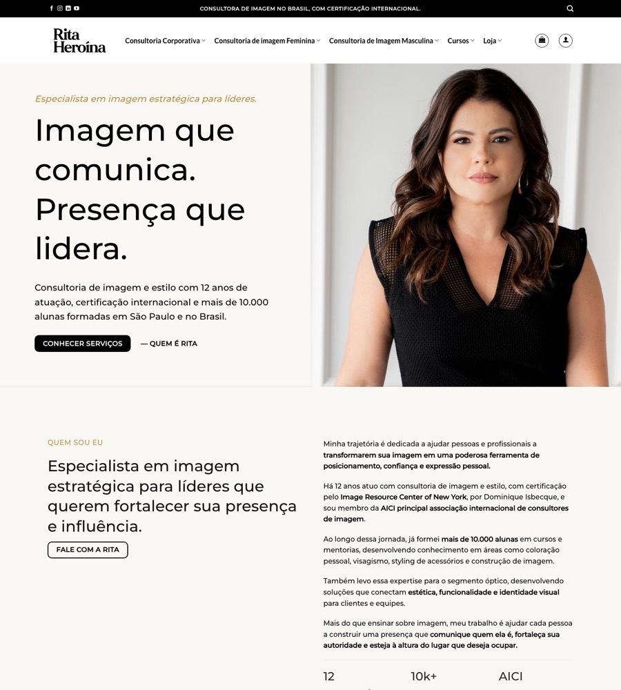 Site Rita Heroína no computador