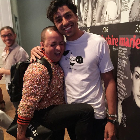 No lounge da Marie Claire com Walerio Araujo