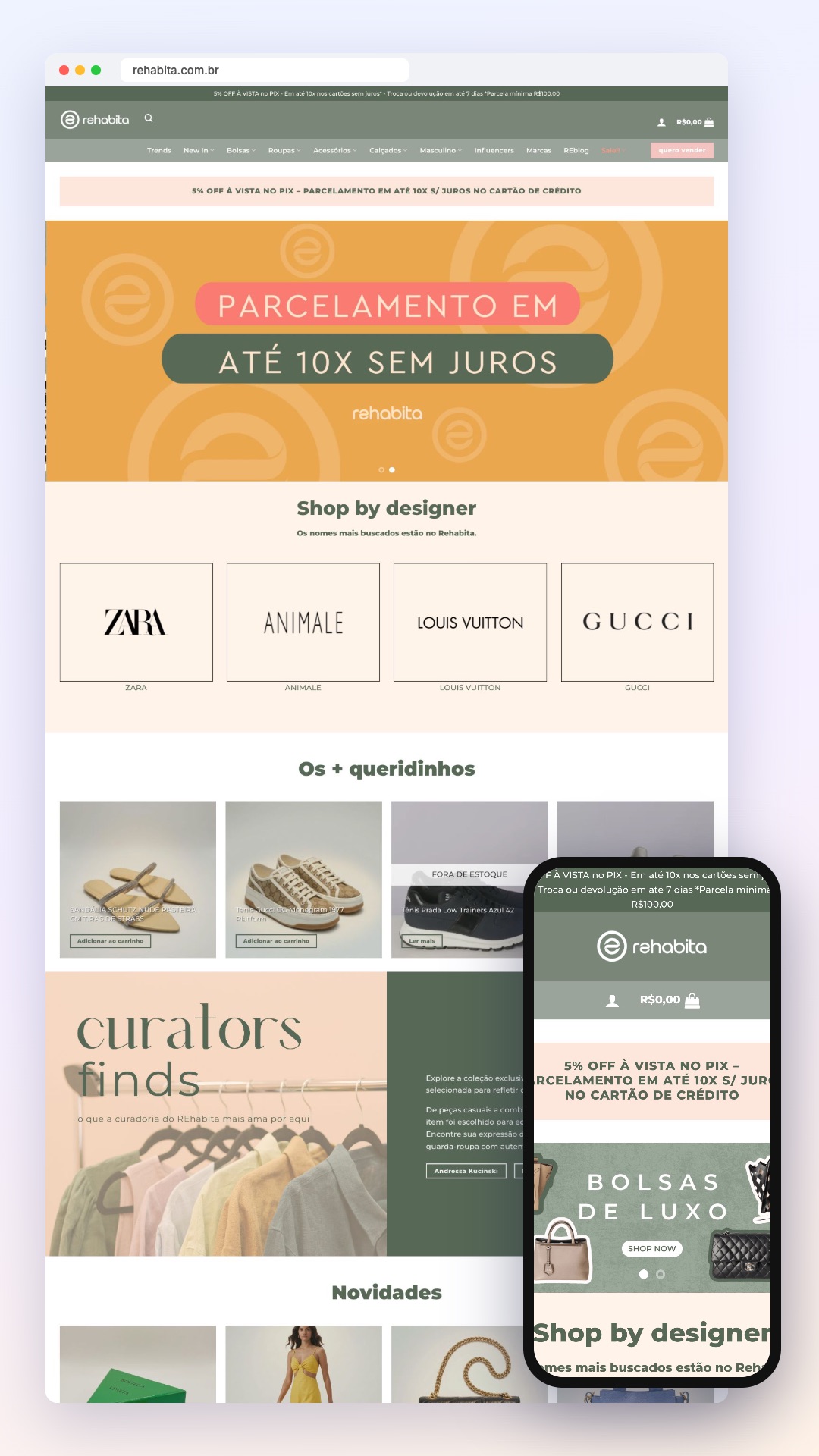 Rehabita: site no computador e no celular